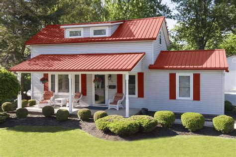 red metal roof house color combinations|metal roofing color visualizer.